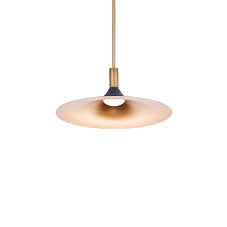 Dweled Cochere 18in LED Pendant 3000K in Black Gold Aged Brass PD-972